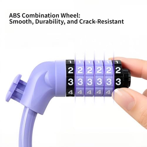 Bicycle Lock 6 Digit Combination Cable Lock For Bike Motorcycle — view 5