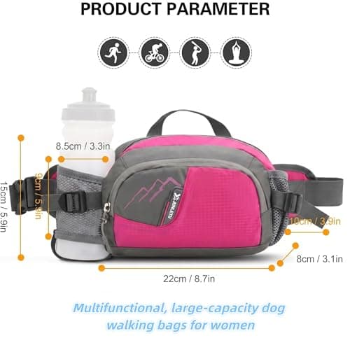ROSSRORE Bumbag Waist for Women with Water Bottle and Phone Holder — view 4