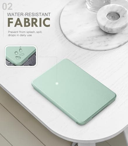 MoKo Case for 6" Amazon Kindle Basic 11th Gen 2024/2022, Matcha — view 3