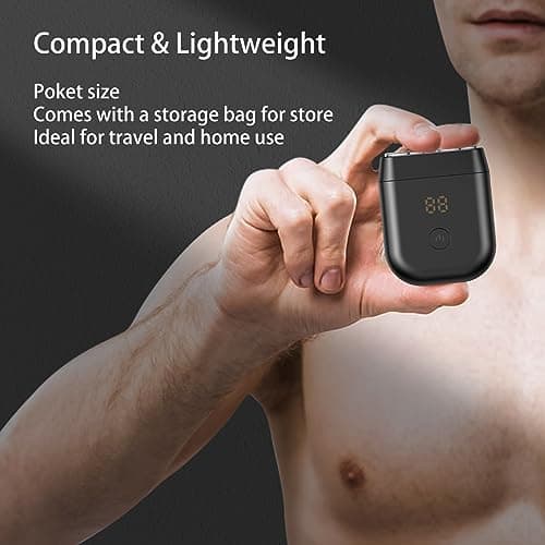 Electric Razor for Men Rechargeable Mini Beard Shaver Cordless Rotary Razor — view 4