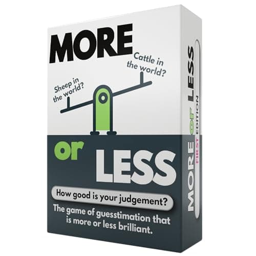 More or Less Card Game - Board Games for Adults & Teens | Age 12+