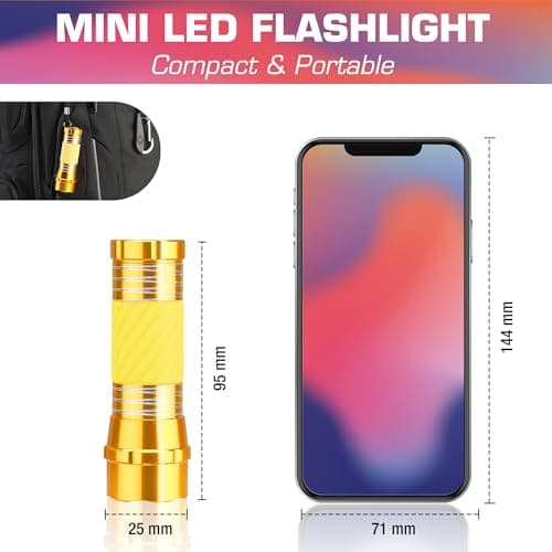 EverBrite 4-Pack Mini LED Torches with Batteries, Pocket Flashlight Set — view 3