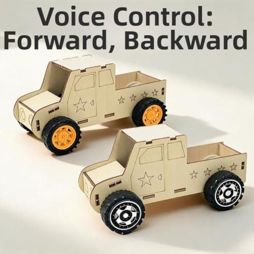 STEM Projects For Kids, DIY Wooden 4WD Remote Control Car Model — view 3