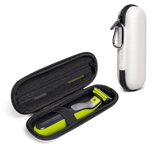 Nincha Travel Case Compatible with Philips Hybrid Electric Trimmer and Shaver, Face + Body Groomer QP2724/90, QP2834/70, QP1924/70, QP6531/70, QP4631/90, Hard Carrying Case, Portable Bag,White