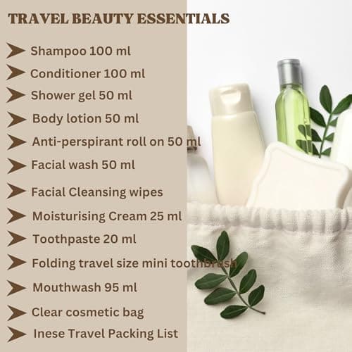 Travel Toiletries for Women, Essentials Travel Toiletries Set for Women, Mini Toiletries Set for Holiday, Hospital, Maternity, Mini Toiletries Airport Approved Liquids — view 2