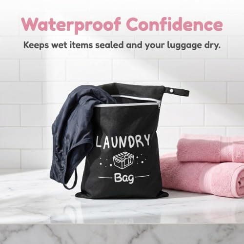 Merzio 3 Pcs Large Travel Laundry Bags with Zipper, Dirty Clothes Wash Bag Organiser for Home Trave Gym Camping Swimming Pool Dormitory — view 6
