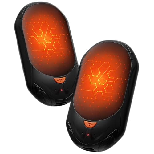 Hand Warmers Rechargeable 2 Pack, Portable Electric Hand Warmers, 1-Second Fast Heating up to 55°C, Reusable Pocket Heaters, Long-Lasting Heat, Winter Gifts for Men and Women, Golf, Camping & Hunting