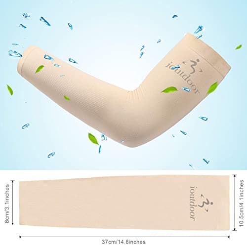 ioutdoor Arm Sleeves UV Protection Sleeves Arm Warmers (Yellow,1 Pair) — view 2