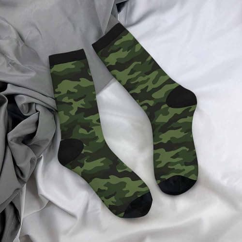 Muntayson Military Camouflage Unisex Cushioned Crew Athletic Socks Men & Women Moisture Wicking Breathable Performance — view 3