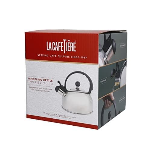 La Cafetière Stainless Steel 1.3 Litres Whistling Kettle, Stove top, Induction and Gas Hob, Silver — view 2