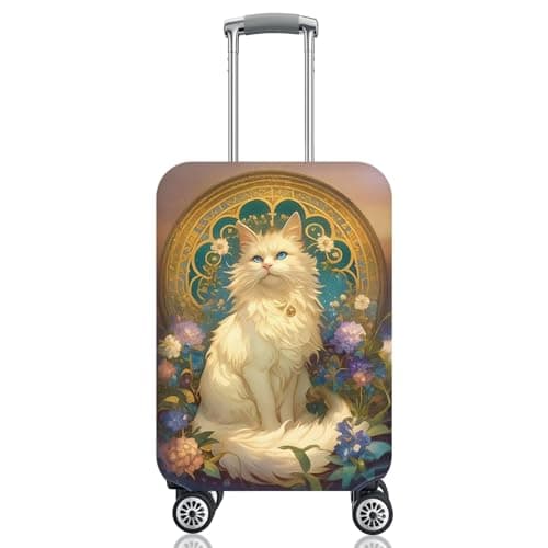 Chostky Luggage Cover for Suicase, Washable & Stretchable Suitcase Cover, Approved Travel Baggage Covers, Personalized Suitcase Protectors Accessories Baggage Covers (Style 3, M(22-24 Inch))