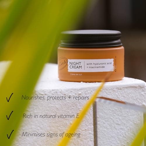 UpCircle Mini Travel Size Night Cream with Hyaluronic Acid + Niacinamide 30ml - Nourishing and Unscented for Sensitive Skin Anti-Ageing Properties - Vegan Cruelty-Free — view 3