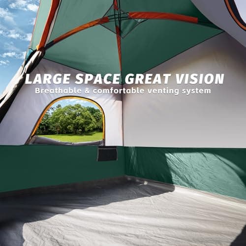 UNP Camping Tent 4-8 Person, Tall Family Tent with Standing Room — view 3