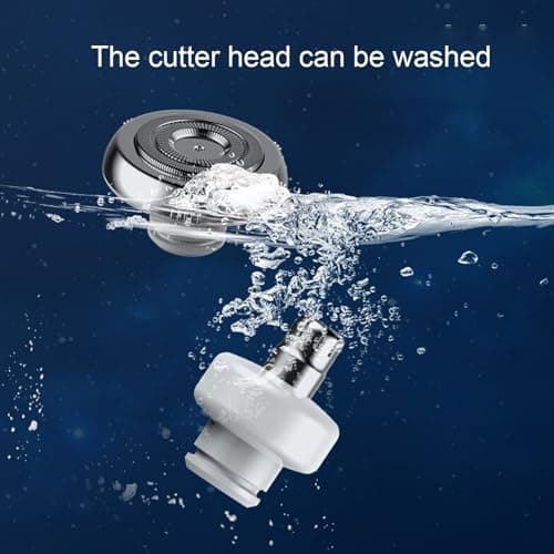 Portable Electric Shaver Pocket Size Washable Beard Nose Hair Trimmer Rechargeable Men for Home, Car, Travel Replacements — view 5
