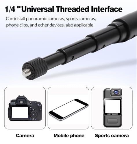 Invisible Extended Selfie Stick 1.2m Aluminum Alloy Pole – Stable Anti-Shake Selfie Stick Compatible with Insta 360 X5/X4/X3/GO/ONE GoPro Camera Accessories Travel Sports Vlog Camera — view 5