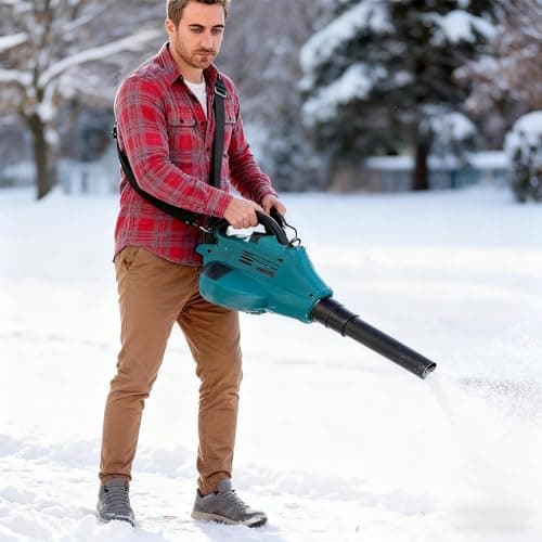 Leaf Blower Shoulder Strap | Adjustable Padded Carry Harness | Replacement String Trimmer Shoulder Strap,for Garden Backyard Greenhouse Garage Farm Patio Deck Terrace — view 2