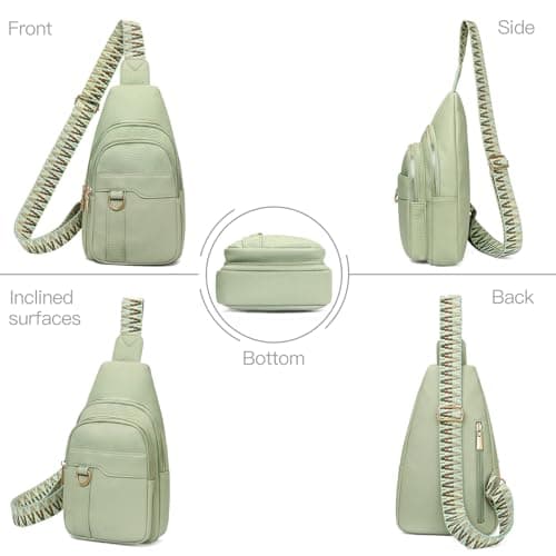 GAEKEAO Sling Bag for Women Crossbody Bags Fanny Pack Vegan Leather Chest Bag Travel Shoulder Belt Purse Gifts — view 6