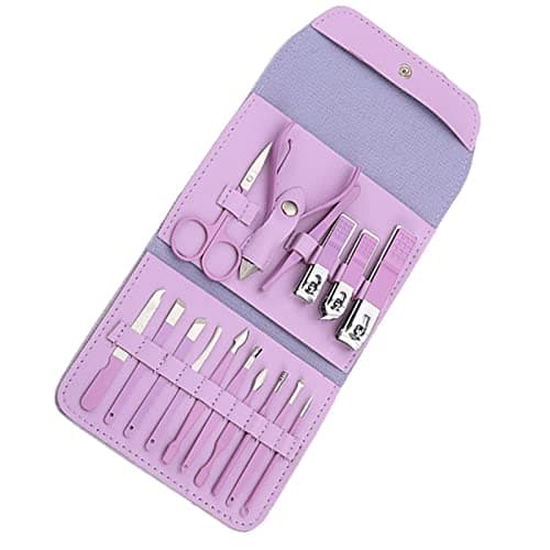 Saluaqui 16pcs Stainless Steel Manicure Pedicure Kit Portable Grooming Set — view 4