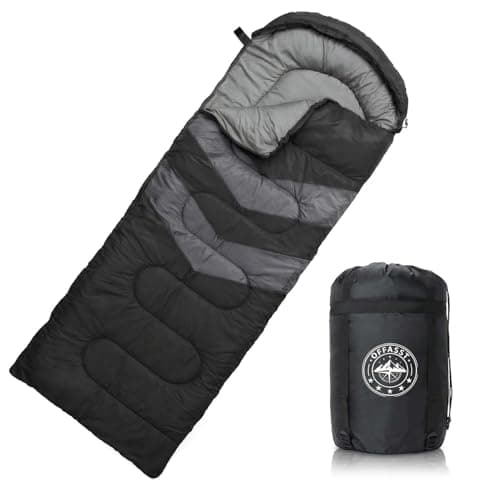 OFFASST Winter Sleeping Bag -15 °C to 0 °C, Winter Sleeping Bag Outdoor for Adults and Children - Ultra Light Camping Sleeping Bags with Compression Bag, Lightweight and Warm as a Blanket Sleeping Bag