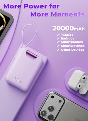 Gidues M2 Portable Charger (purple) — view 2