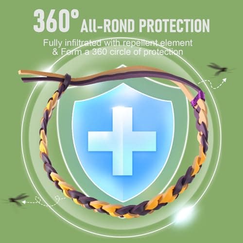 Mosquito Repellent Bracelet 14 Pack,100% Natural Insect Mosquito Bands Adjustable Leather Deet-Free Insect Repellent Bracelets for Adults & Kids Hiking Outdoor Travel Essentials — view 6