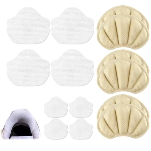 11 Pairs Heel Repair Patch Set, Self Adhesive Cushion Protector Inserts for Sneaker Trainer Interior Lining Restoration, Footwear Maintenance Accessories for Walking Running Travel Office Comfort Use