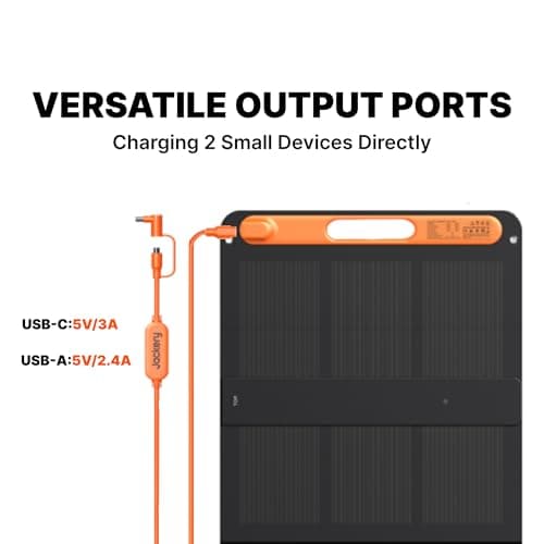 Jackery SolarSaga 100W Portable Solar Panel with Car Charger Cable — view 6