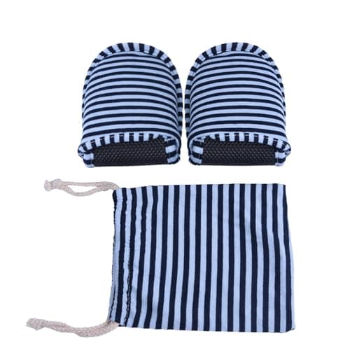 Kikumi Travel Portable Foldable Reusable Indoor Soft Cotton Anti Slip Slippers for Home Hotel (Male)