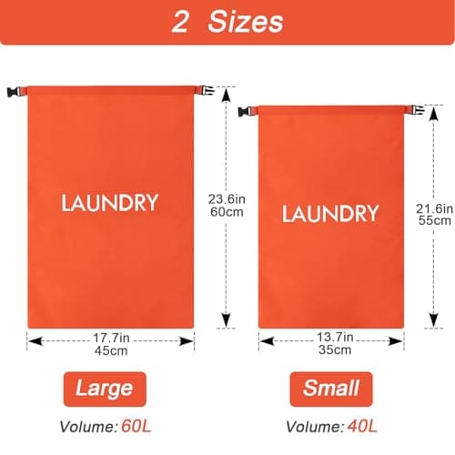 CANBOX 2 Pack Travel Laundry Bag, Nylon Washing Bags for Laundry, Camping — view 3