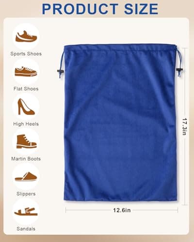 Julai Travel Shoe Bags, Velvet Drawstring Shoe Bags — view 3
