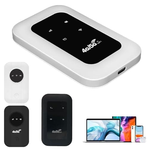 Portable Wifi Router for Travel - Pocket Router,Unlimited Satellite Internet, 5G Wi-Fi pocket Router,Power on and Use,High-Speed 5G Connectivity, Dual-Band Wi-Fi, Wireless Seamless Streaming (White)