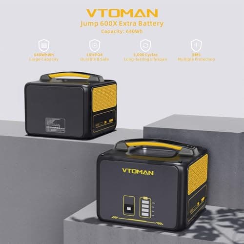 VTOMAN Jump 600X Portable Power Station with Extra Battery - 600W/939Wh — view 5