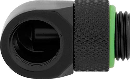 Corsair Hydro X Series, 90 Degree Rotary Adapter, Twin Pack (G1/4 BSPP Port Threads, Solid Brass Durability, Secure Rotation Mechanism, Quality Polished Finish, Optimised for High Flow Rates) Black — view 3