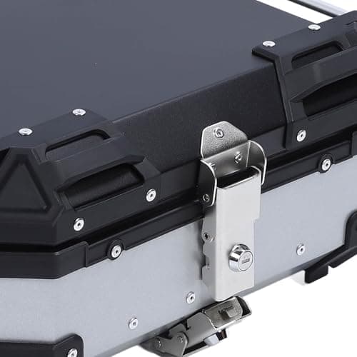 Brrnoo Motorcycle Tail Bag, Motorcycle Luggage Box with Removable Base and Liner Tail Box Top Case 28L Large Capacity Shockproof Replacement (Silver) — view 5