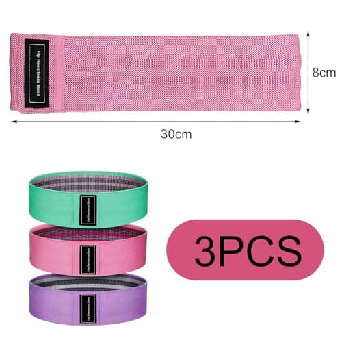 3 Pack Fabric Resistance Bands for Legs, Glutes and Hips — view 2