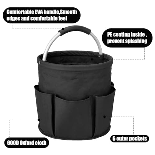 Partideal Tool Bag with Handle, 17 liters Bucket Tool Organizer Bag — view 3