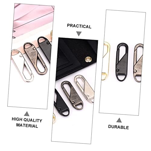 Anneome 9pcs Replacement Zipper Pulls Tabs Made of Sturdy Zinc Alloy, Removable Zipper Handles for Suitcases and Backpacks, Easy to Repair Clothes, Not Easy to Break or Deform — view 4