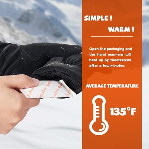 Hot Hand Warmers - 80 Count - Hand Warmers Disposable Single Use Air Activated Heat Packs for Hands, Toes and Body - Up to 12 Hours of Heat (40 Pairs) — view 3