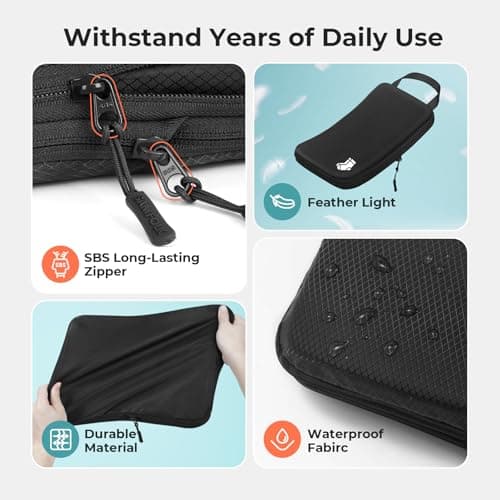 Compression Packing Cubes for Suitcases Packing Cubes Compression Set Waterproof Suitcase Organiser Bags for Travel Suitcase Luggage Packing Organizer Bags Travel Essentials — view 3