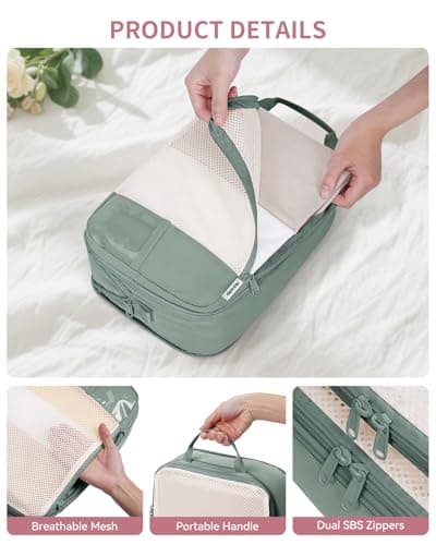 Narwey 6 Set Compression Packing Cubes for Suitcases, Travel Packing Bags — view 4