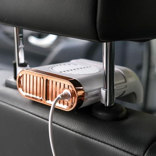 Car Seat Cooling Fan, With USB Rechargeable Design, 14.1cm, Wireless Portable Headrest Air Conditioner Fan, Düal Speed Ventilation Cooler, For Hot Weather Road Trip Driving Travel Daily Commuting — view 6