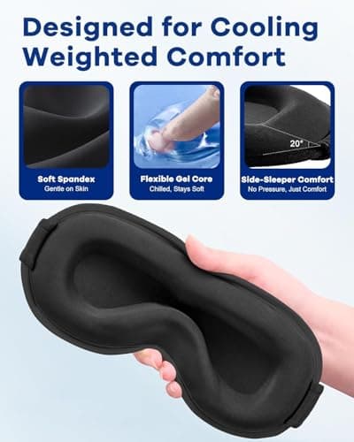 FACEMOON Cooling Eye Mask for Sleep, 3D Gel-Weighted Blackout Sleep Mask — view 5