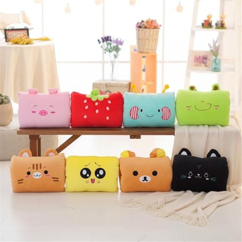 Kids Cartoon Hand Warmer Pillow, Soft Plush Non-Electrical Hand Pillow for Napping & Travel, Cute Cartoon Design Winter Essentials (Brown Bear) — view 4