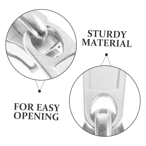 Universal Zipper Head Repair Kit 50pcs Silver Aluminium Alloy — view 3