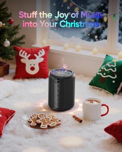 AY Portable Bluetooth Speaker with Lights, Powerful Crystal Clear Sound, IPX5 Waterproof, All Day Playtime, AUX&TF-Card Input, Bluetooth 5.3, TWS Paring, Small Wireless Speaker for Outdoor, Gift Ideas — view 4