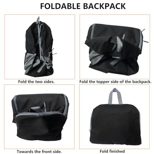 FENGZIZH Foldable Lightweight Travel Backpack, 30L Waterproof Rucksack — view 5