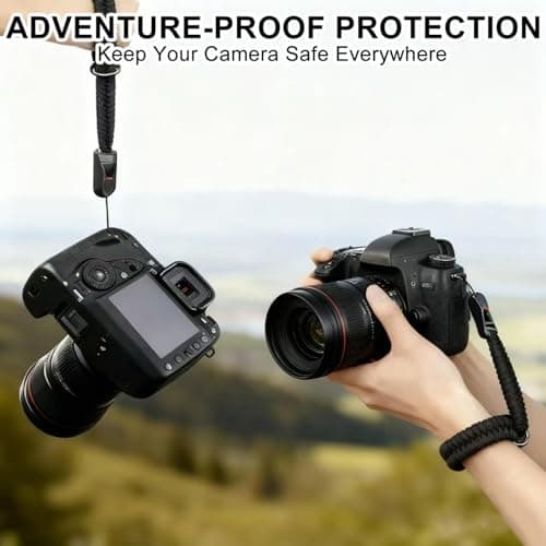 KDRNXVAL 2 Pack Camera Wrist Straps with 4 Quick-Release Buckles, Durable Paracord Hand Straps with Adjustable D-Rings Safety Lanyards for DSLR & Mirrorless Cameras — view 6