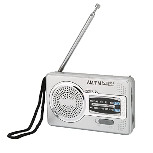 Portable AM FM Radio Compact Battery Operated Receiver 5W Speaker