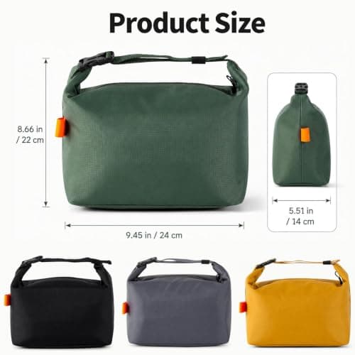 BEZHGOC Insulated Lunch Bag for Women Men, Reusable Leakproof Lunch Box Tote Bag Thermal Cooler Bag for Work School Picnic Travel — view 4