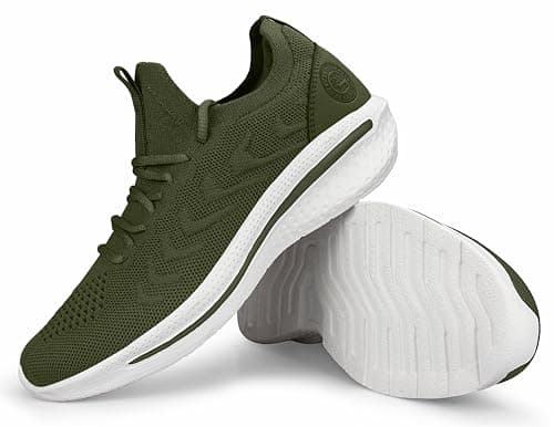 Giniros Non-Slip Women’s Trainers for Running Work Travel Walking Green 5 — view 6